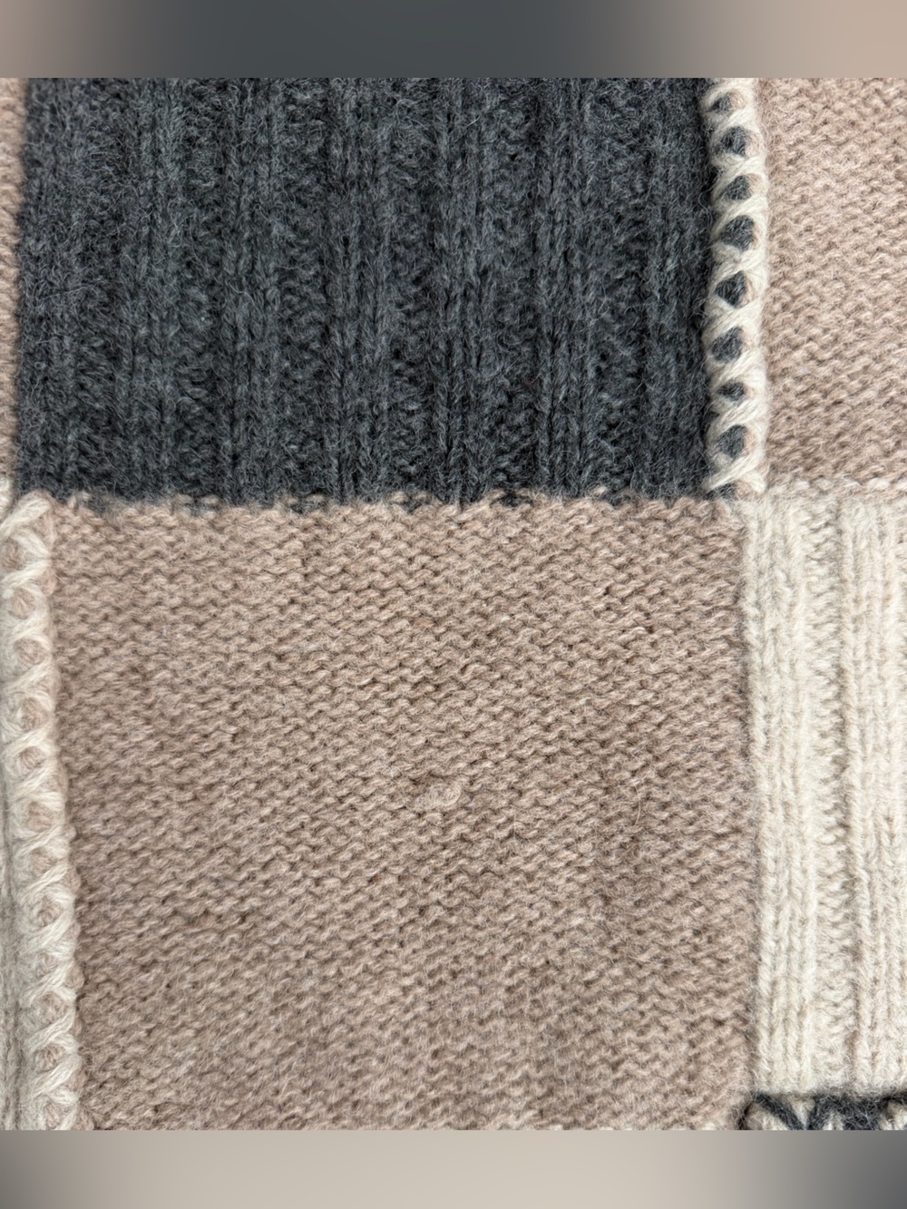 J Crew 100% Shetland wool patchwork sweater - Picture 2 of 6